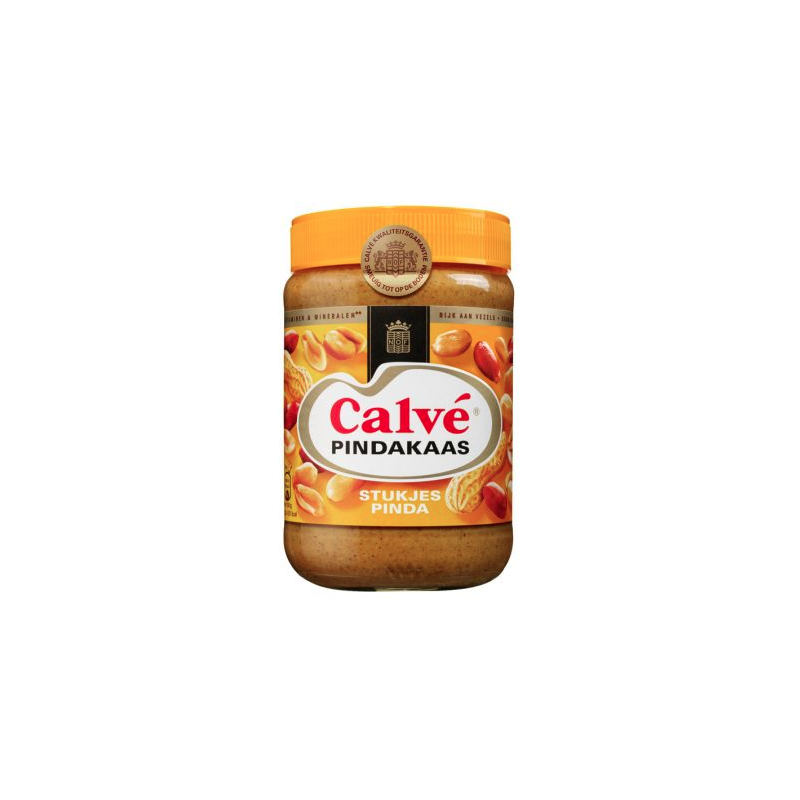 Pin­da­kaas Met Stuk­jes Pin­da Cal­vé 650 Gr