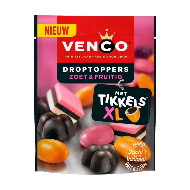 Venco Droptoppers zoet & fruitig
